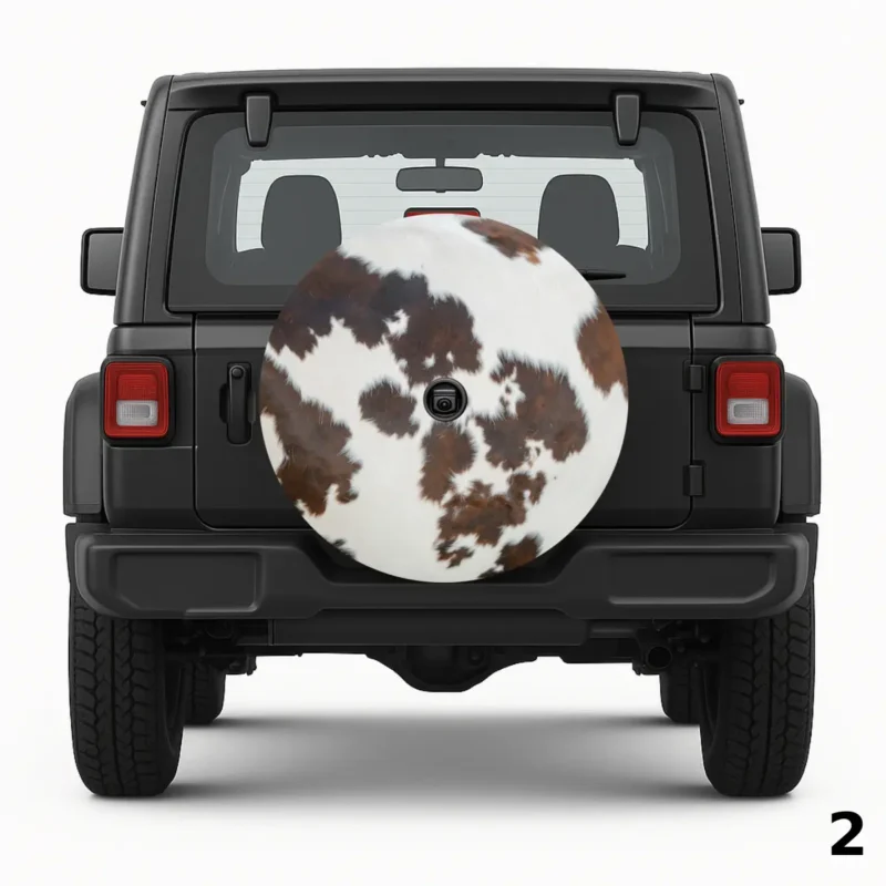 =Cow Print Spare Tire Cover