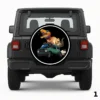 =Dino On A Car Spare Tire Cover