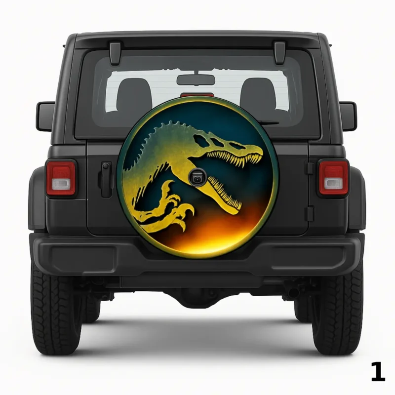 =Dinosaur Fossil Emblem Spare Tire Cover