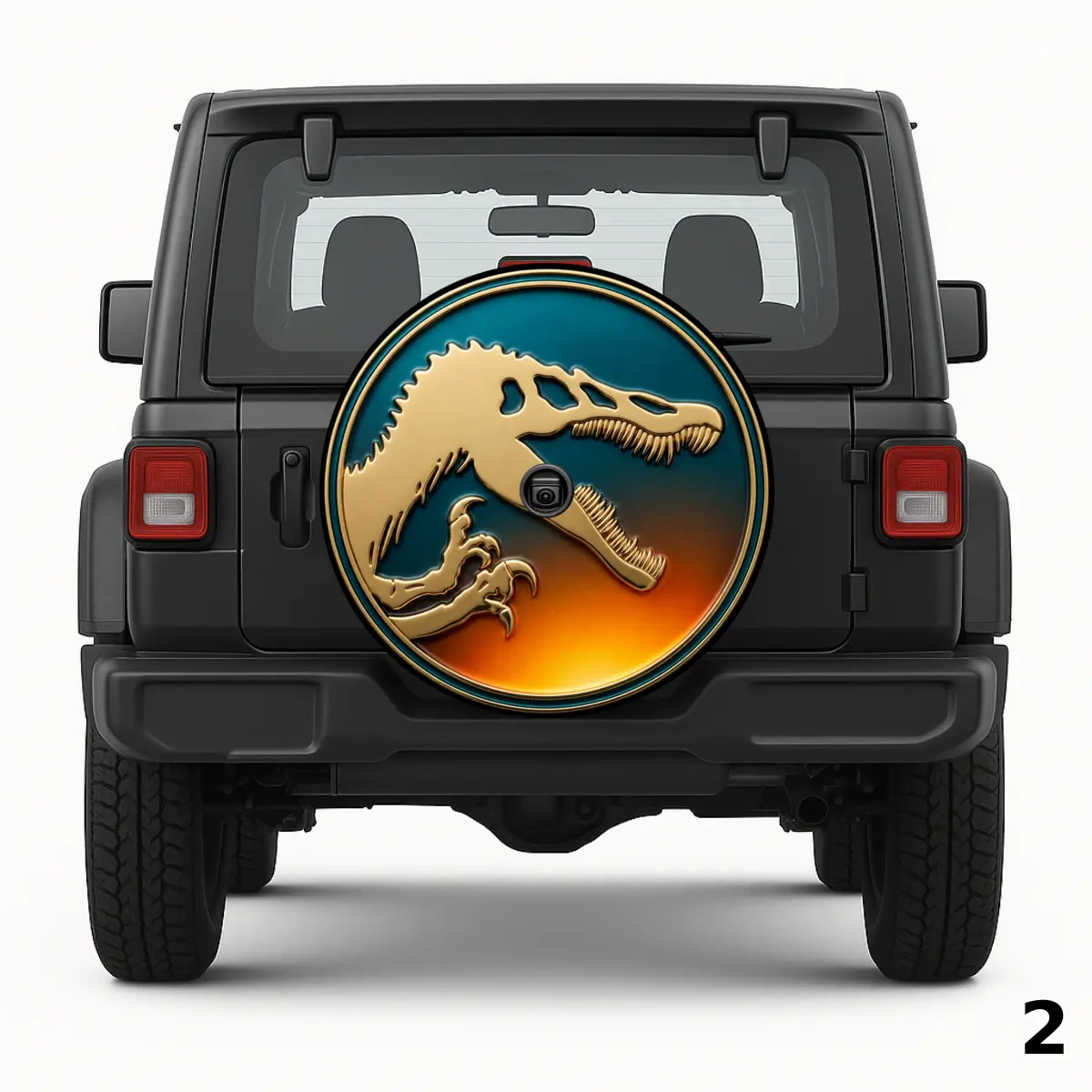 =Dinosaur Fossil Emblem Spare Tire Cover