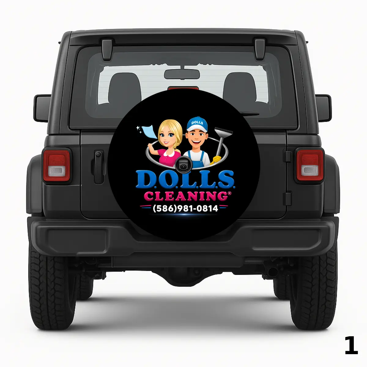 =Dolls Cleaning Spare Tire Cover