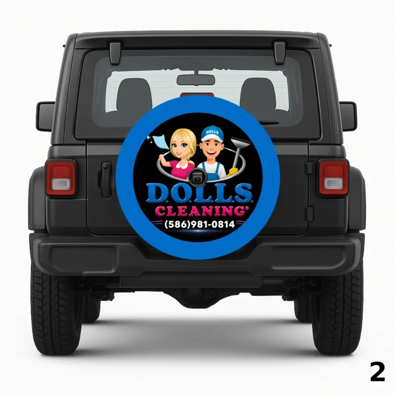 =Dolls Cleaning Spare Tire Cover