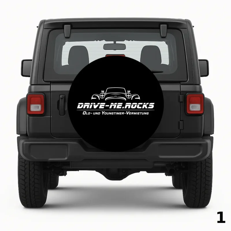 =Drive-Me Rocks Logo Reserveradabdeckung