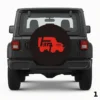 =FJ Cruiser Rot-Schwarz Design Reserveradabdeckung