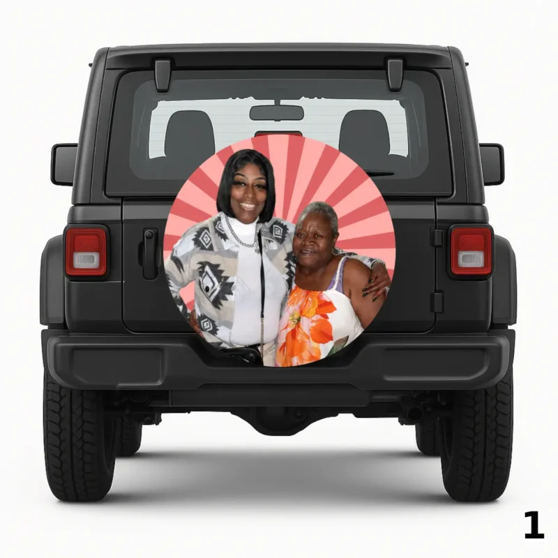 =Girl And Her Aunt Spare Tire Cover