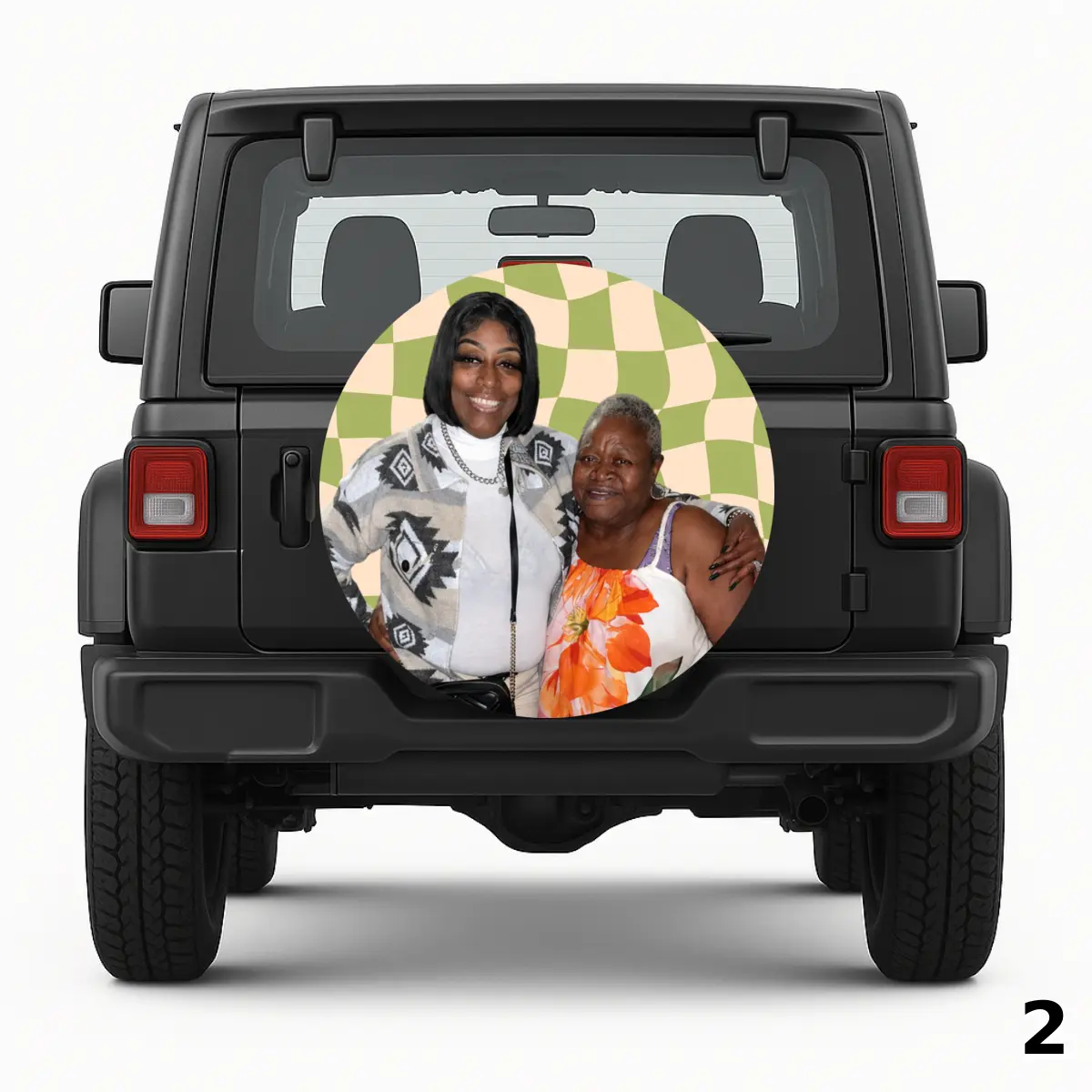 =Girl And Her Aunt Spare Tire Cover