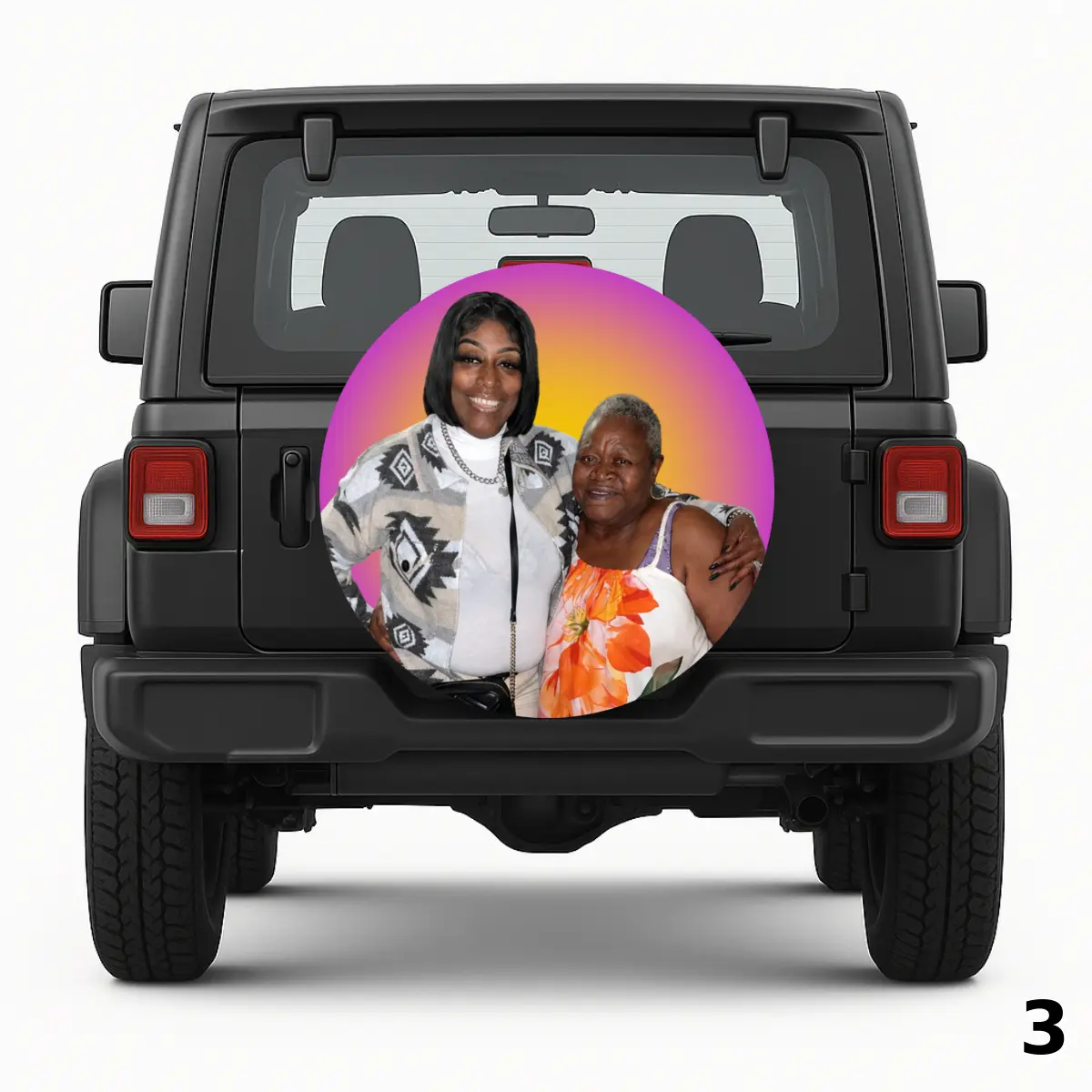 =Girl And Her Aunt Spare Tire Cover