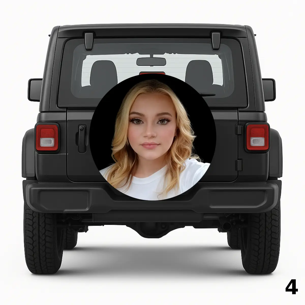 =Girl In Car Spare Tire Cover