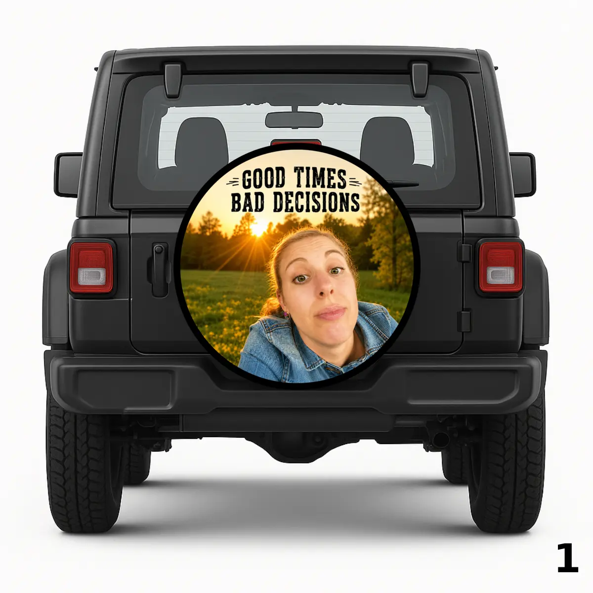 =Good Times Bad Decisions Spare Tire Cover