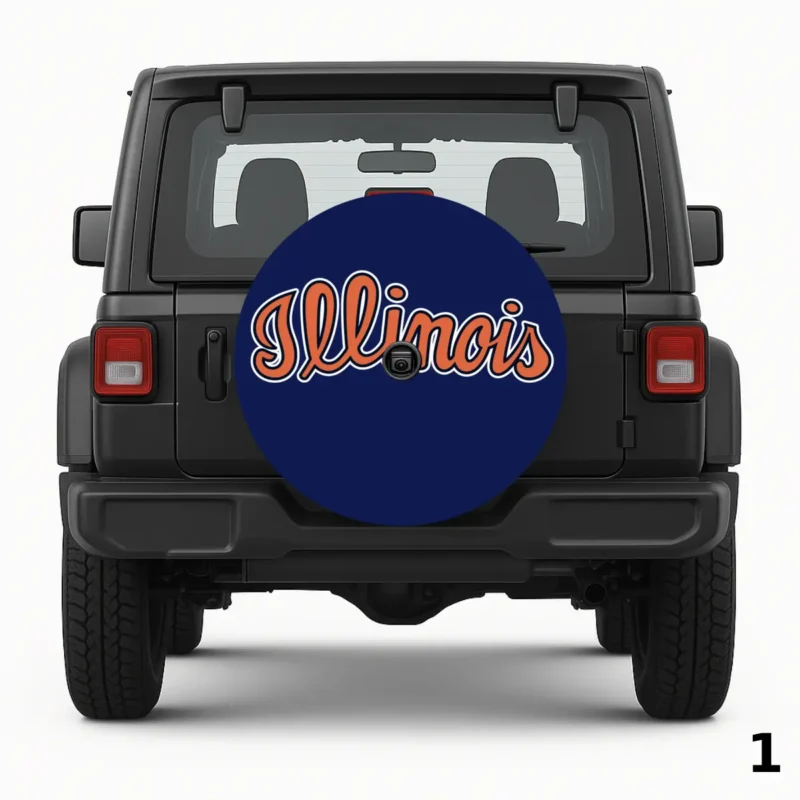 =Illinois Script Logo Spare Tire Cover