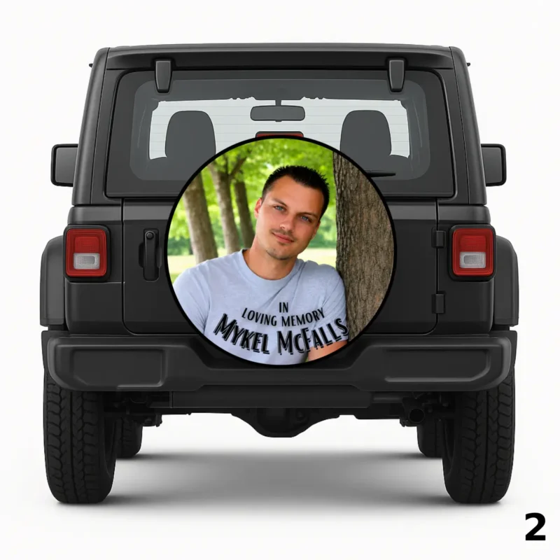 =In Loving Memory Mykel McFalls Spare Tire Cover