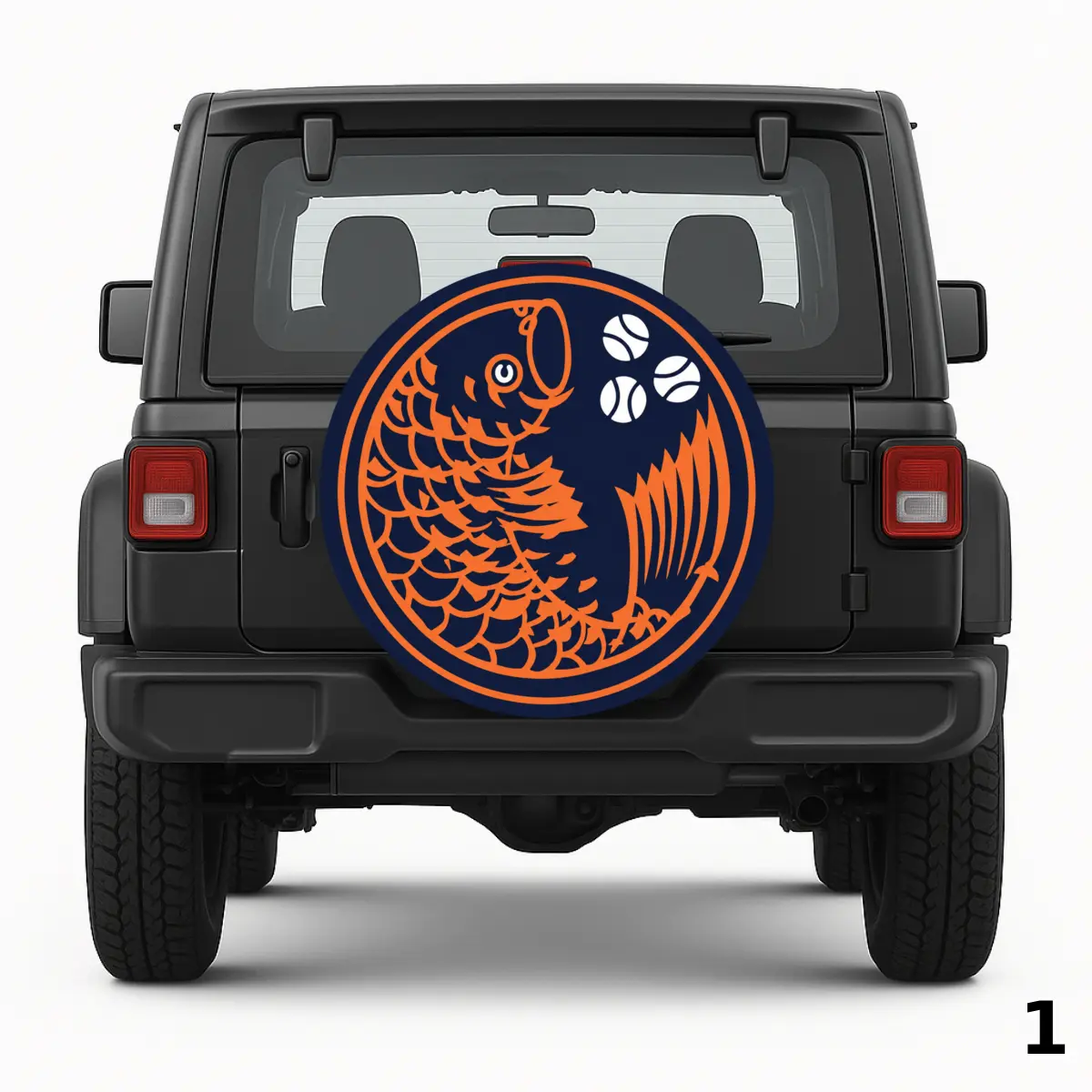 =Japanese Carp Baseball Spare Tire Cover