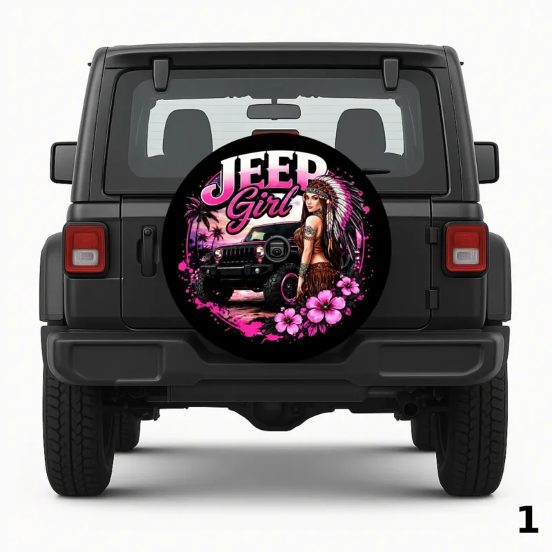 =Jeep Girl Pink Spare Tire Cover