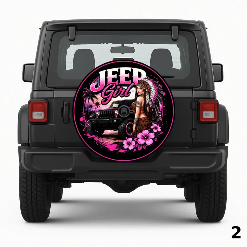 =Jeep Girl Pink Spare Tire Cover