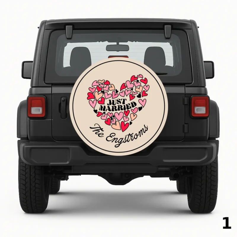 =Just Married Spare Tire Cover