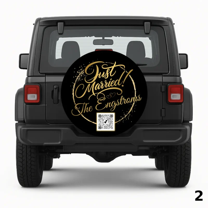 =Just Married Spare Tire Cover