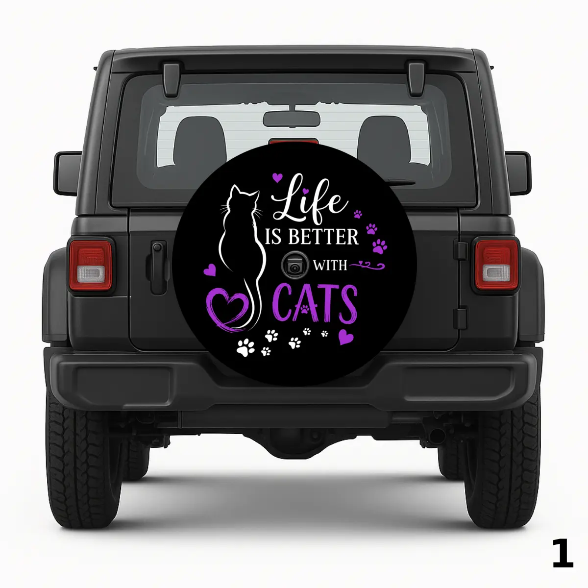 =Life Is Better With Cats Spare Tire Cover