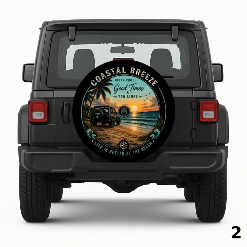 =Life Is Better at the Beach Spare Tire Cover