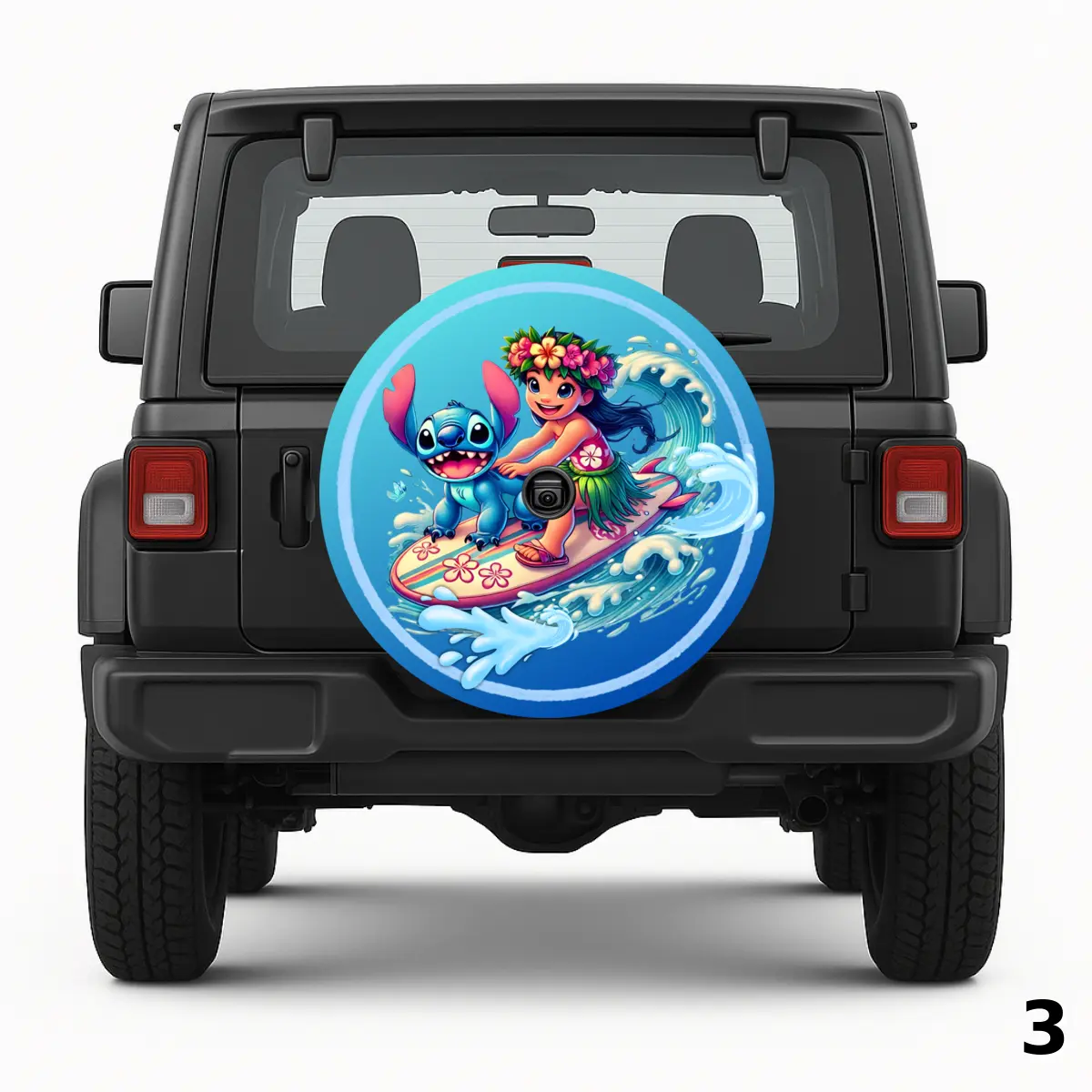 =Lilo and Stitch Surfing Spare Tire Cover