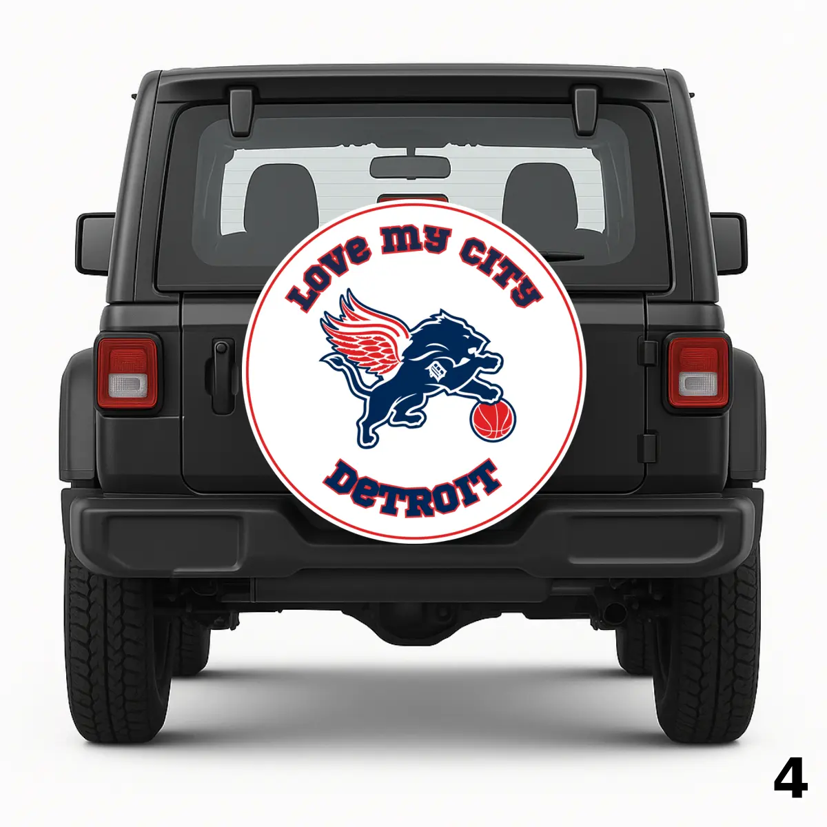=Love My City Detroit Spare Tire Cover