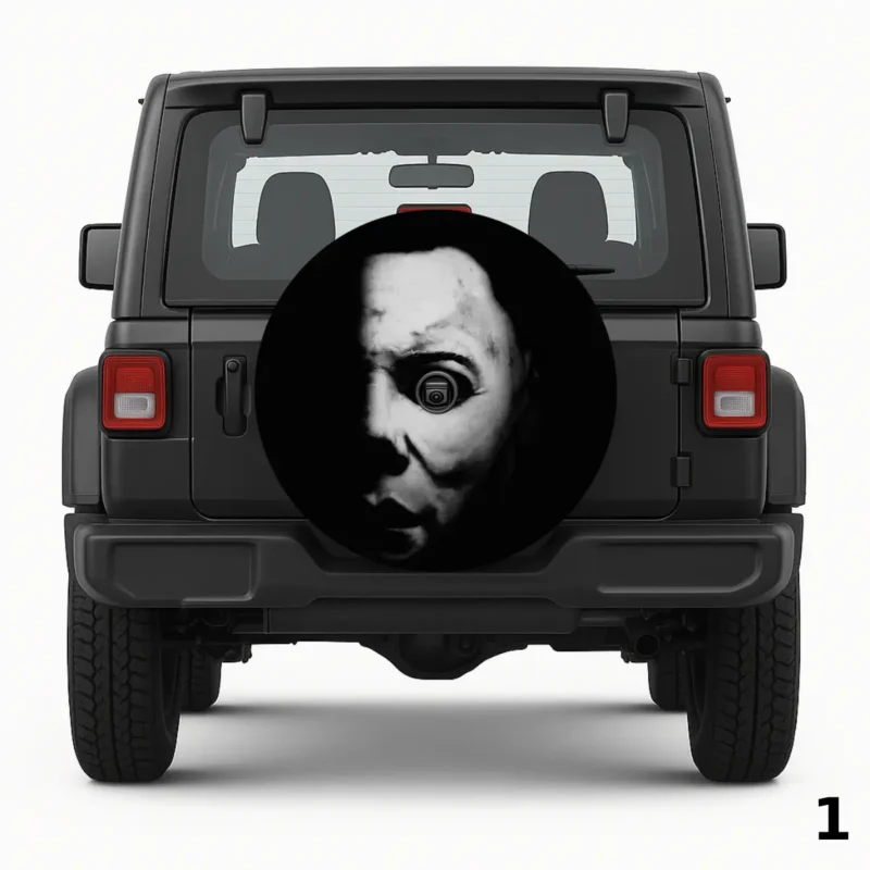=Michael Myers Mask Spare Tire Cover