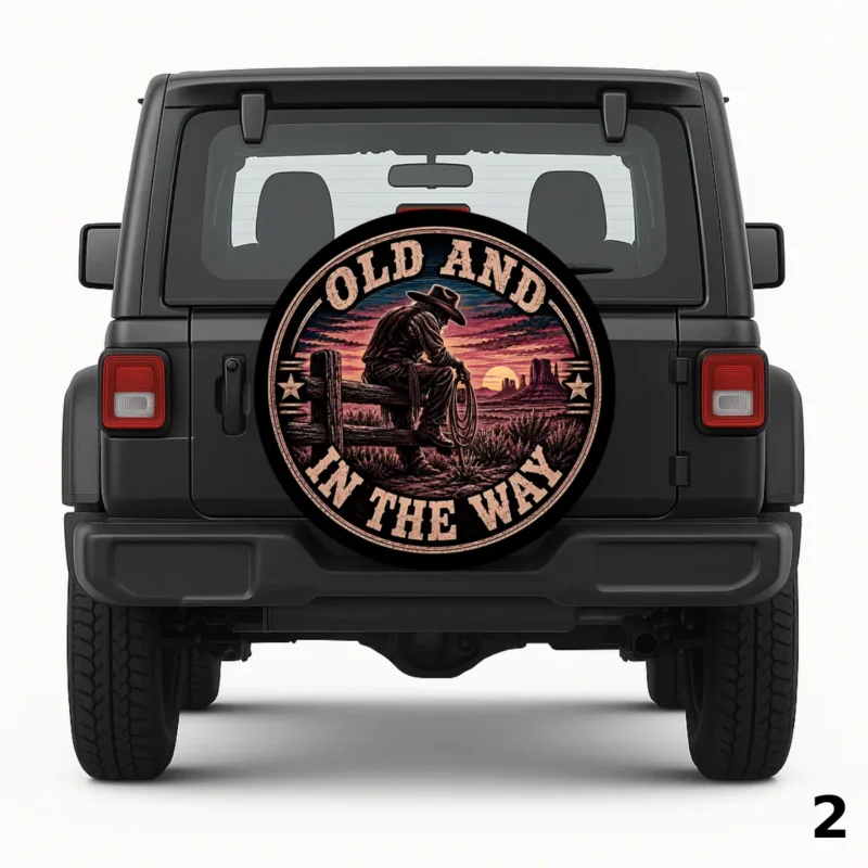 =Old And In The Way Cowboy Spare Tire Cover