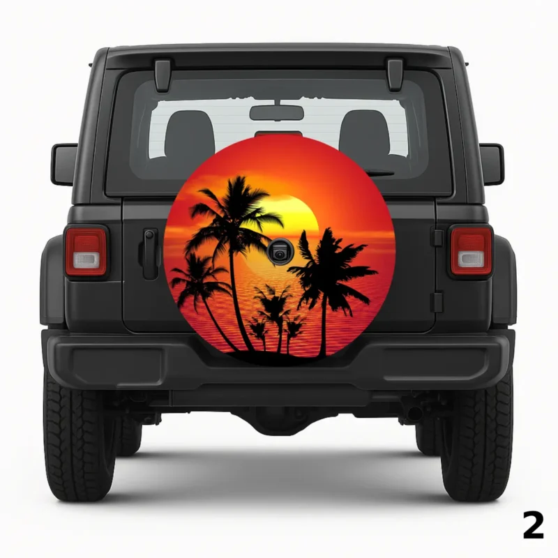 =Orange And Red Spare Tire Cover