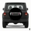 =Peace Jeep Grill Spare Tire Cover