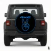 =Peace Sign Surf Blue Spare Tire Cover