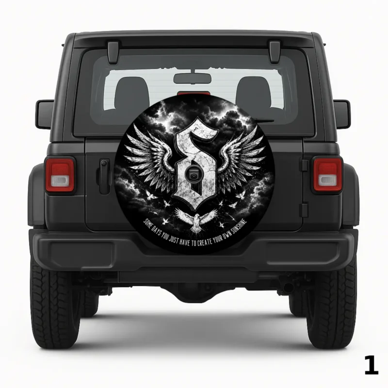 =Silver Shinedown Logo Spare Tire Cover