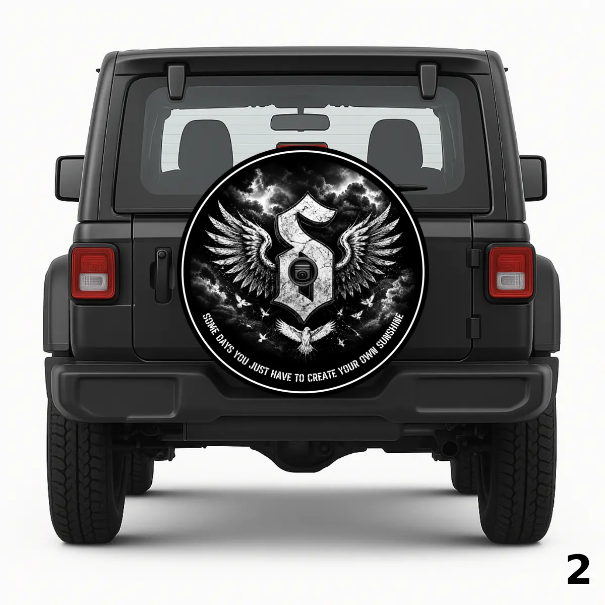 =Silver Shinedown Logo Spare Tire Cover