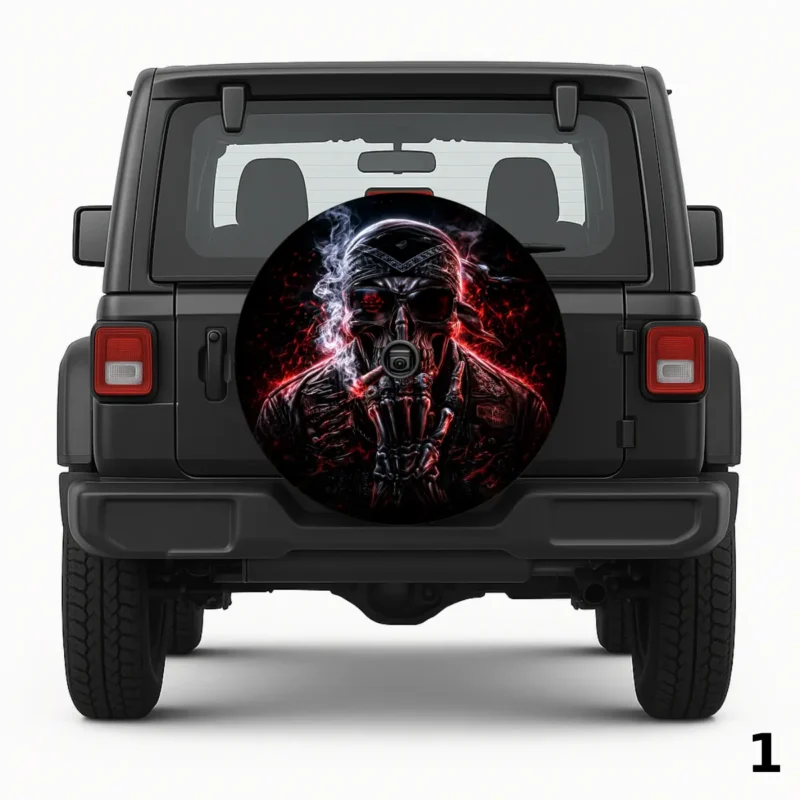 =Smoky Skull Spare Tire Cover