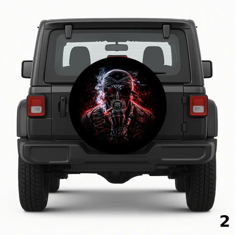 =Smoky Skull Spare Tire Cover