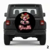 =Sparkle Flamingo Spare Tire Cover