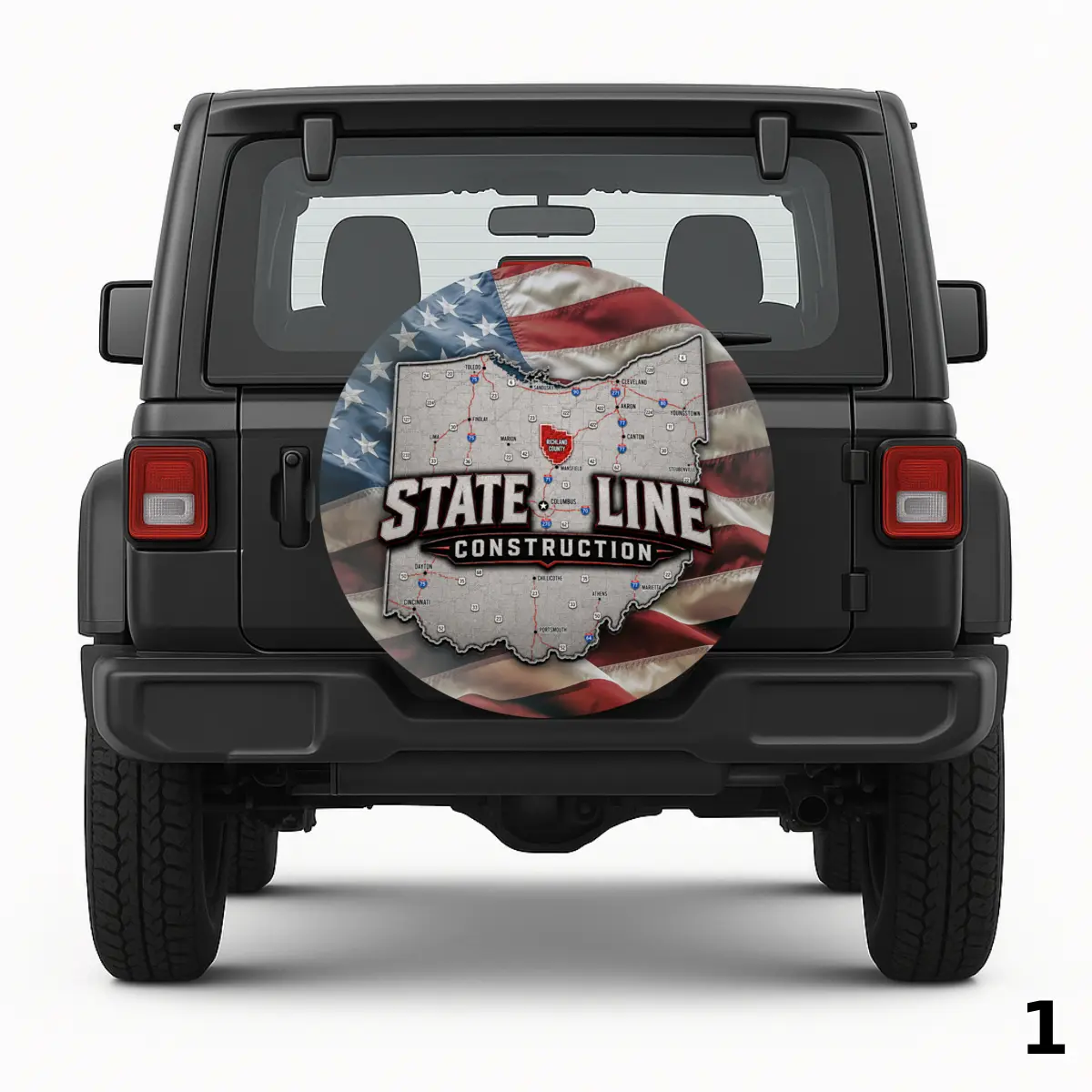 =State Line Construction Spare Tire Cover