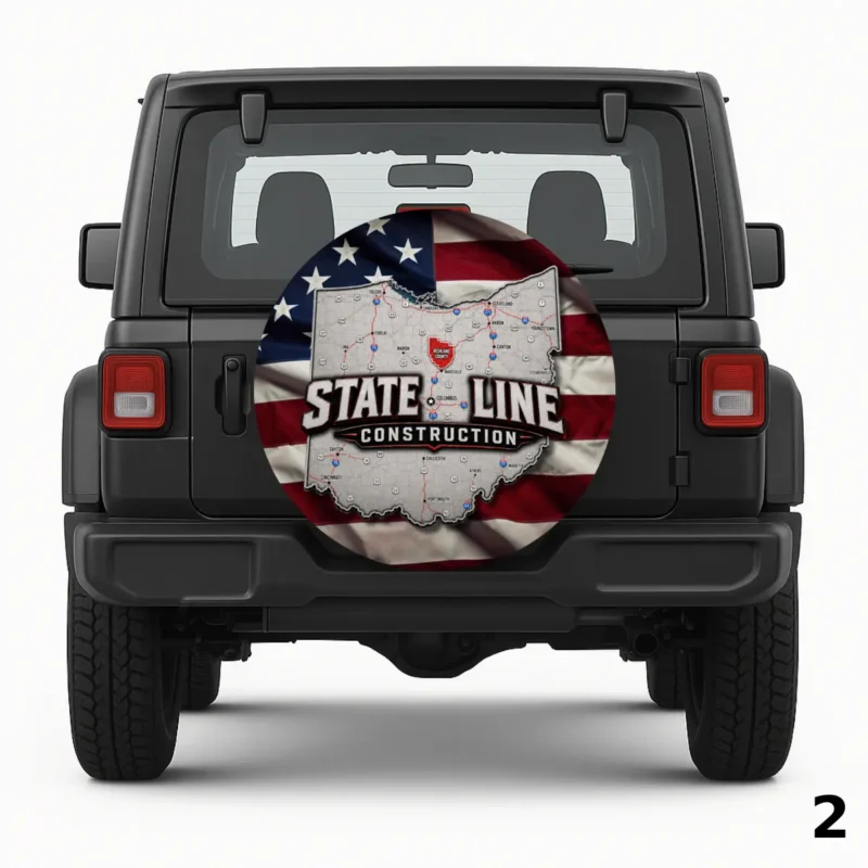 =State Line Construction Spare Tire Cover