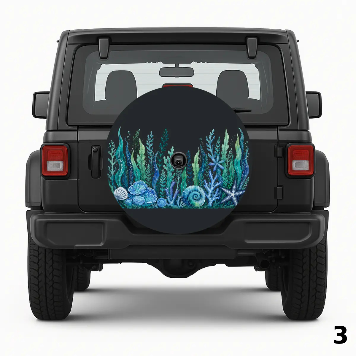 =Teal Sea Garden Spare Tire Cover