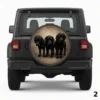 =Three Black Beauties Spare Tire Cover