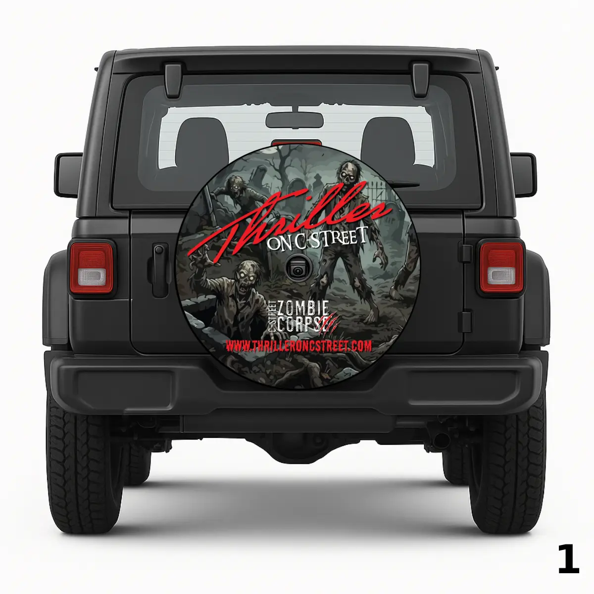 =Thriller Zombie Design Spare Tire Cover