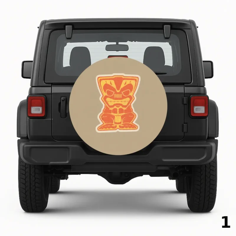 =Vintage Khaki Spare Tire Cover