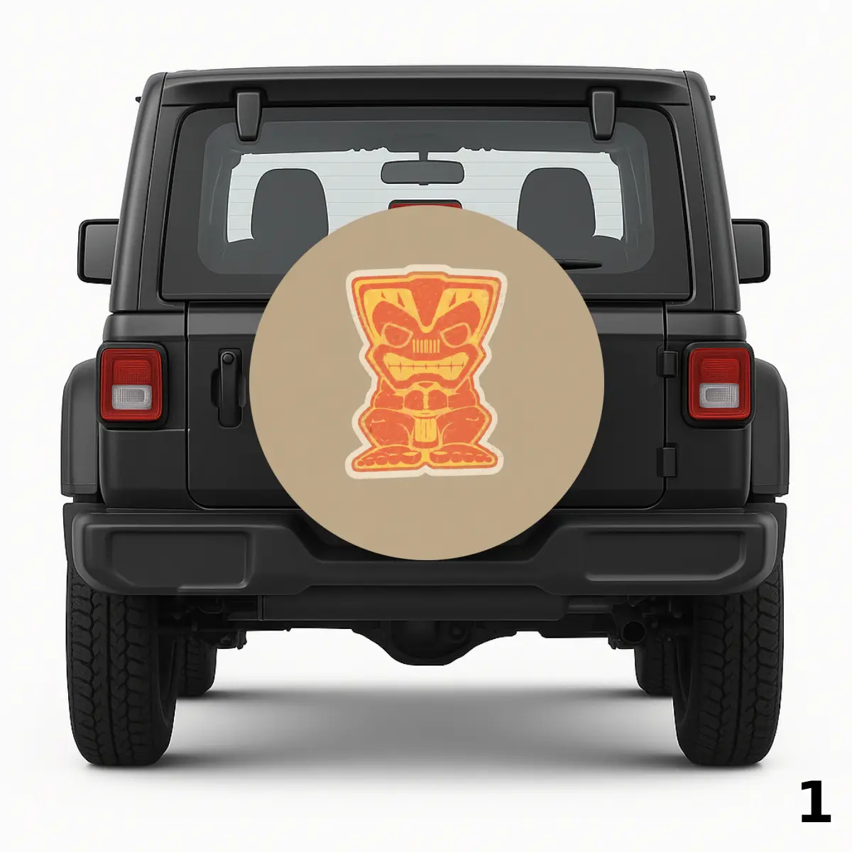 =Vintage Khaki Spare Tire Cover
