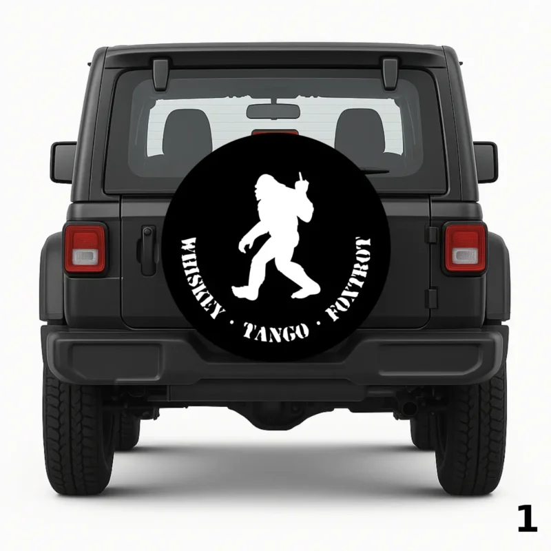 =Whiskey Tango Foxtrot Bigfoot Spare Tire Cover