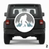 =White Yeti Silhouette Spare Tire Cover