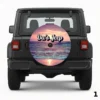 Purple Beach Spare Tire Cover