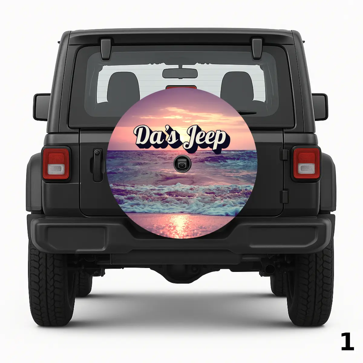 Purple Beach Spare Tire Cover