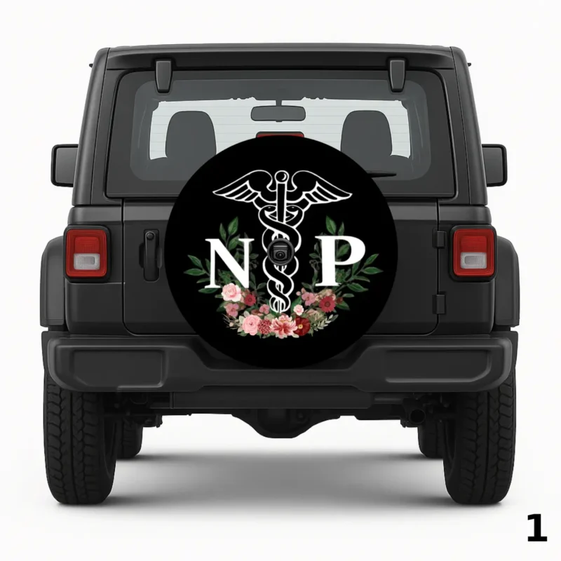 NP Logo With Flowers Spare Tire Cover