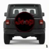 Jeep Paw Prints in Red Spare Tire Cover