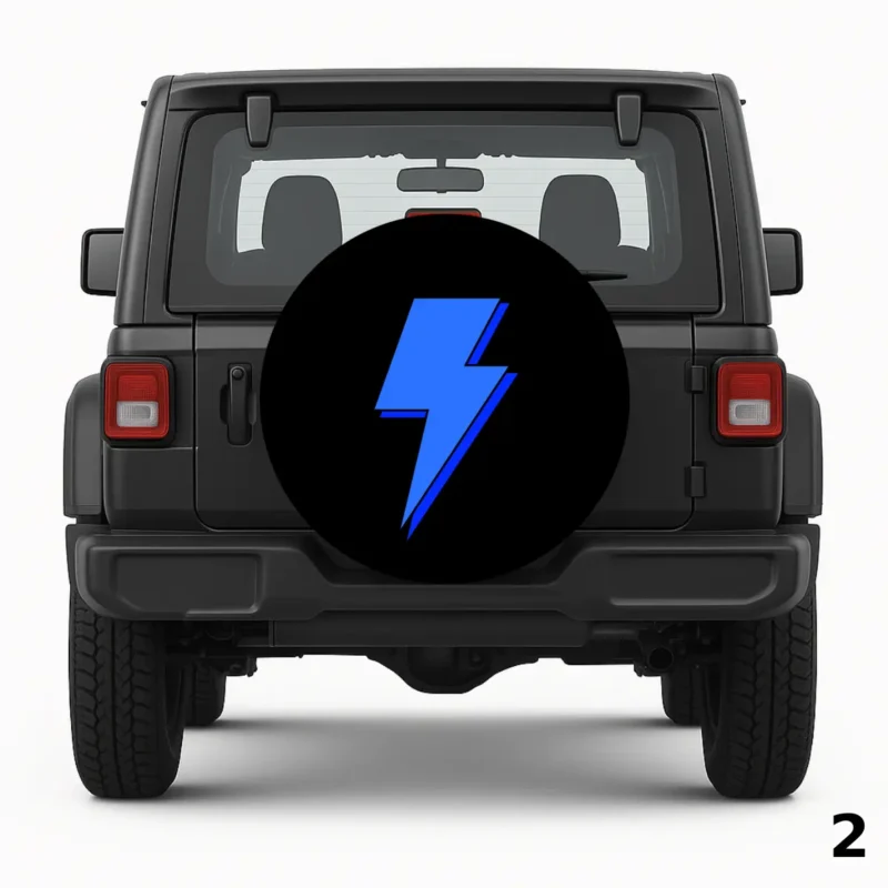 Lightning Bolt Spare Tire Cover