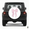 Soft Pink Coquette Bow Spare Tire Cover