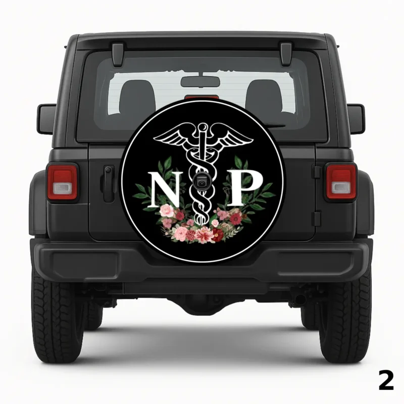 NP Logo With Flowers Spare Tire Cover